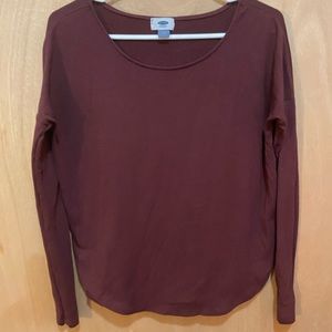 Burgundy long sleeve shirt